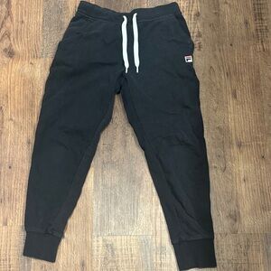 Fila Black Sweatpants with White Accents